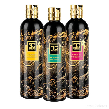 VOŇAVÁ  KOUPEL / exkluzivni sprchové gely pro smyslovy rituál  / SAMETOVÁ  HRUŠKA, MIRAGE NOIR & MAGNOLIA WOOD / 2 + 1